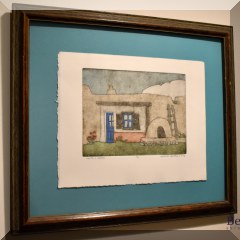 A09. Framed Casita Y Horno limited edition print signed by Melanie Britain 15”x 17” - $75 